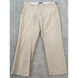 Vtg Polo‎ Ralph Lauren Preston Pant Men's 38x32 Tan Khaki Preppy Chino